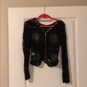 Black lace top